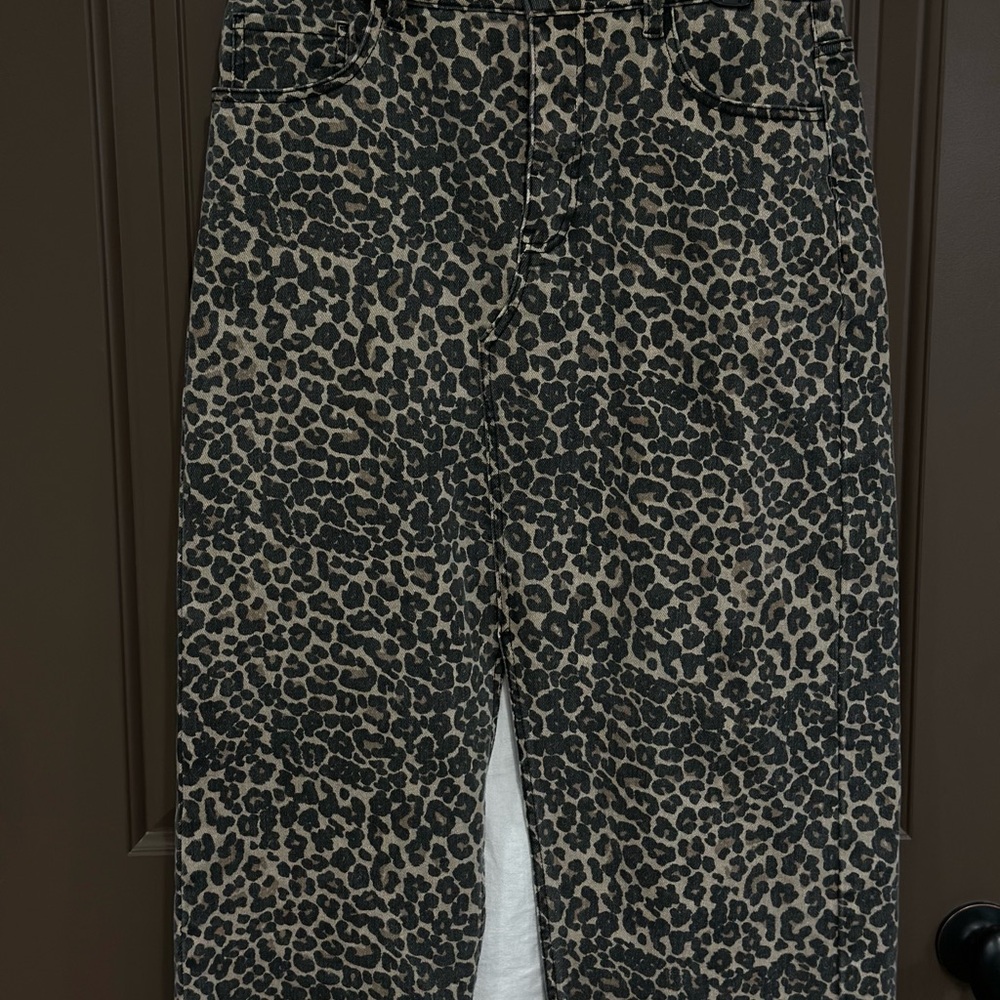 Boheme Leopard Print Midi Skirt - Black and Tan